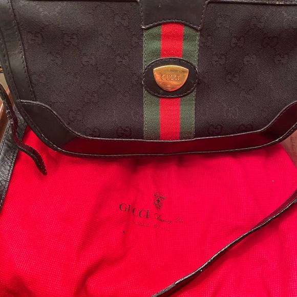 GUCCI BLACK,SHERRY WEB LINE BAG - Picture 14 of 16